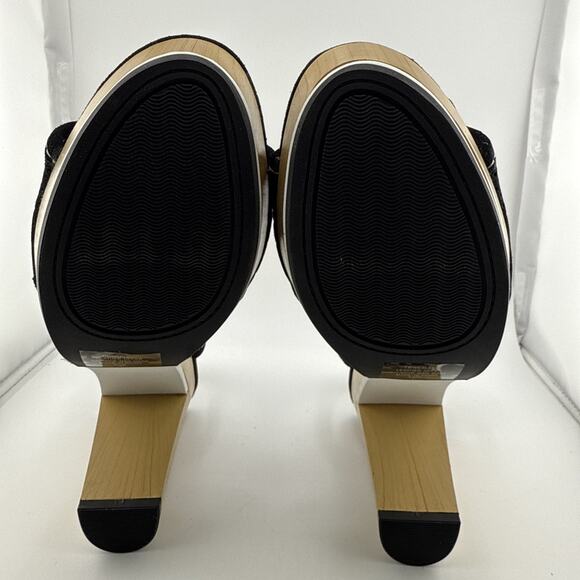 Tommy Hilfiger Women's Weslee Women’s 8.5 Black Suede Platform Heeled Sandal NEW - Picture 11 of 16